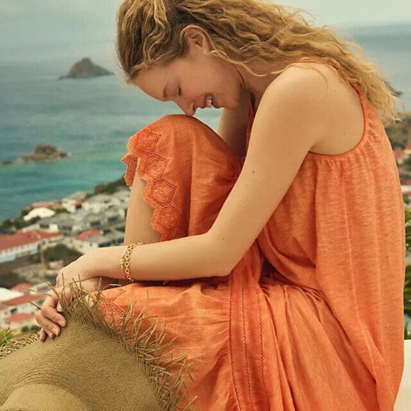 Daily Practice Anthropologie Arlene Maxi Dress Eyelet Embroidered Lace XS - Picture 2 of 10